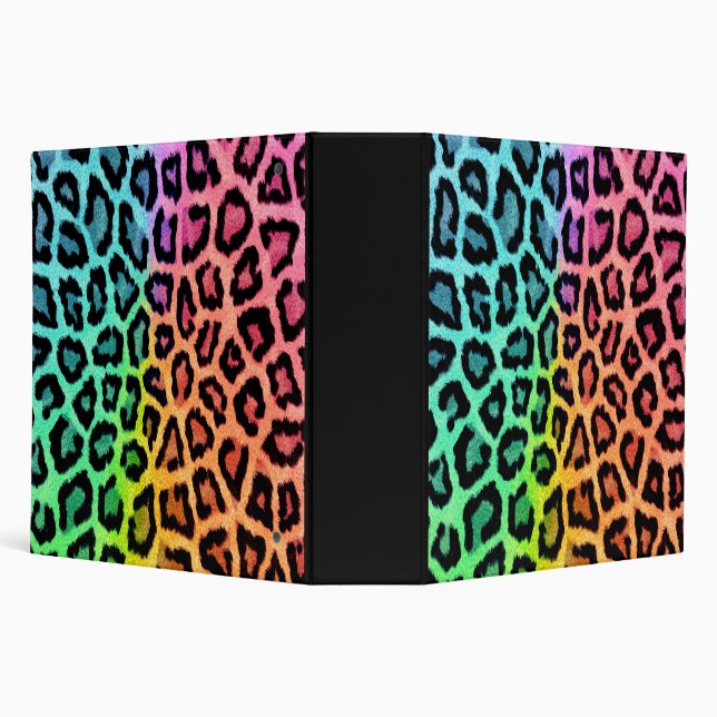 rainbow leopard print binder (Background)