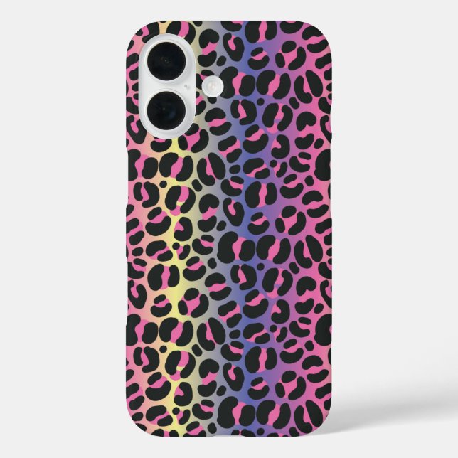Rainbow Leopard Print Case-Mate iPhone Case (Back)