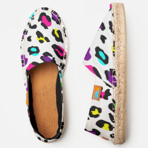 rainbow leopard print cheetah retro  espadrilles