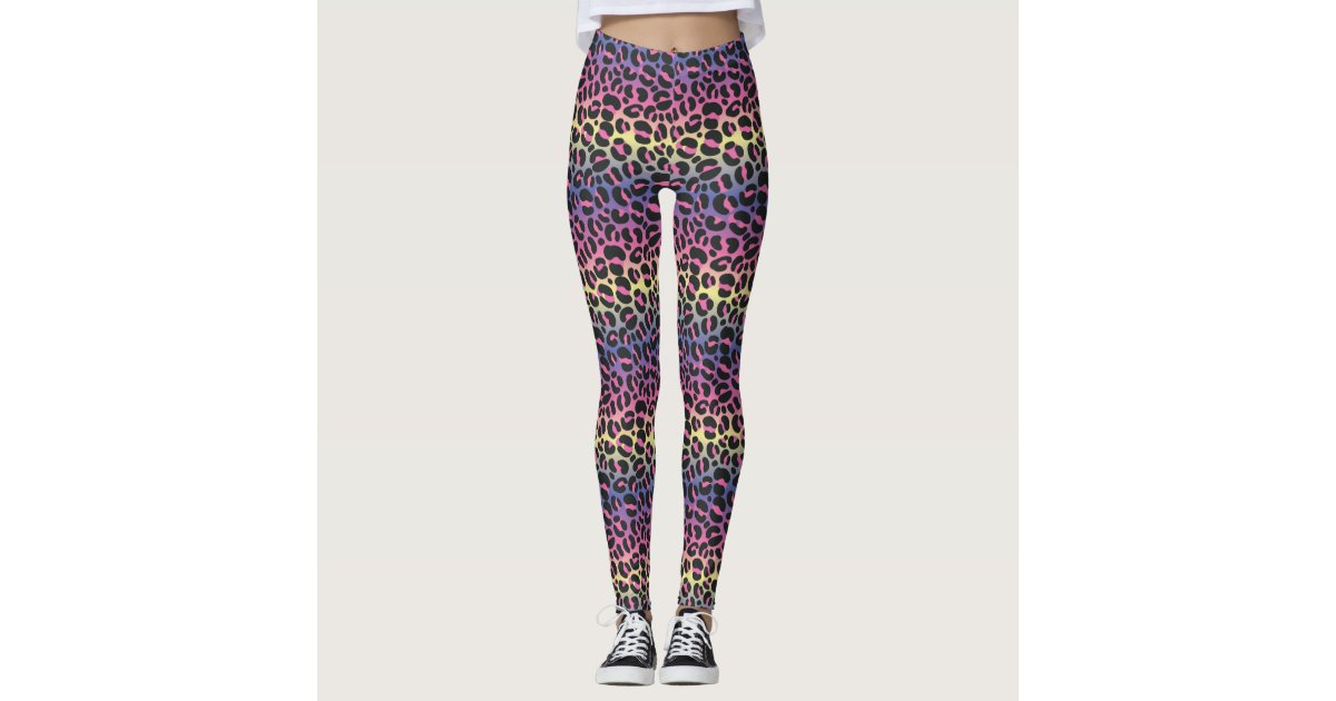 Rainbow Leopard Yoga Pants