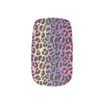 Rainbow Leopard Print Minx Nail Art by imaginarystory at Zazzle