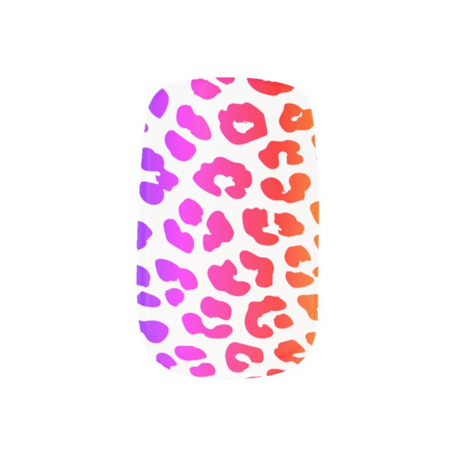 Rainbow Leopard Print Minx Nail Art (Right Thumb)