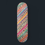 Rainbow Leopard Print Modern Girly Animal Pattern Skateboard<br><div class="desc">This modern design features a leopard print animal pattern on a rainbow stripe overlay.</div>