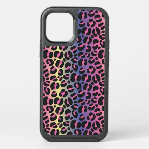 Rainbow Leopard Print OtterBox Symmetry iPhone 12 Case