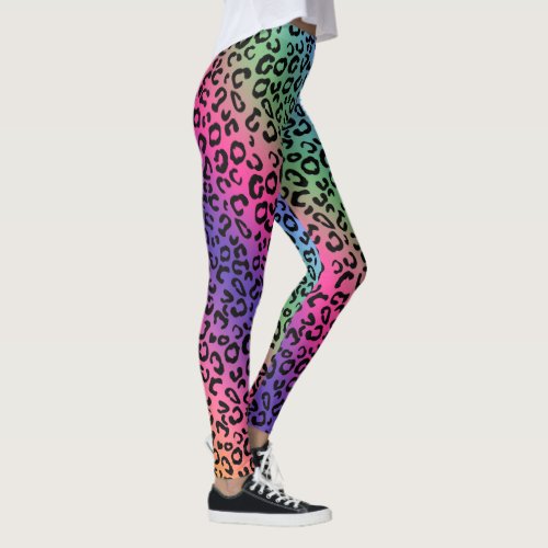 Rainbow Leopard Print _ Smooth Blend Leggings