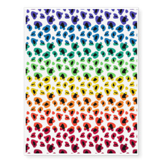 Rainbow Leopard Print Temporary Tattoos
