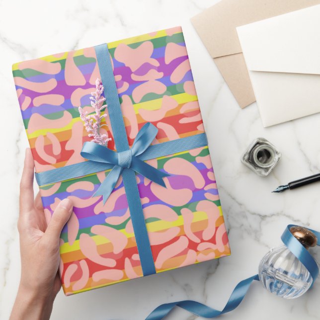 Rainbow Leopard Print Wrapping Paper (Gifting)