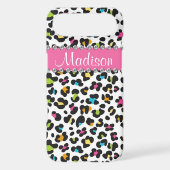 Rainbow Leopard Rhinestone Leopard BLING iPhone Case-Mate iPhone Case (Back)