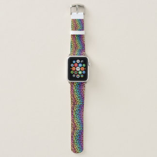 Rainbow Leopard Skin Pattern Apple Watch Band