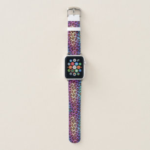 Rainbow Leopard Skin Pattern Apple Watch Band