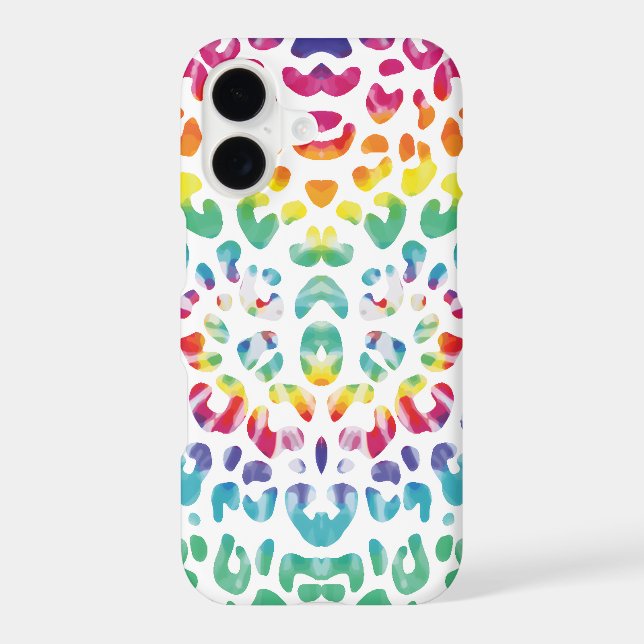 Rainbow leopard spots  iphone case (Back)