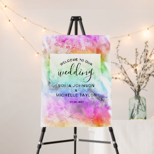 rainbow lesbian gay LGBT two brides pride Foam Boa Foam Board