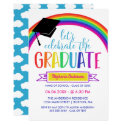Rainbow Let's Celebrate the Graduate Invitation