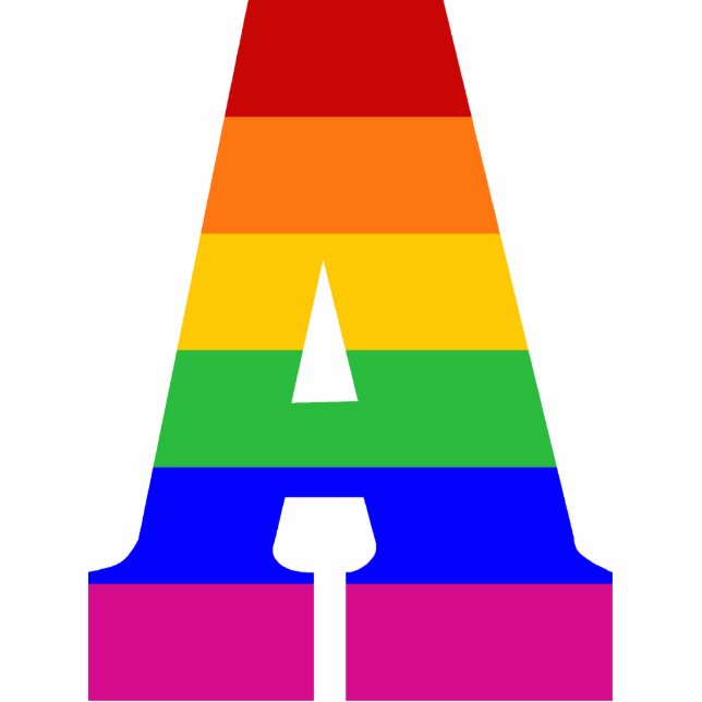Rainbow Letter A Statuette (Front)