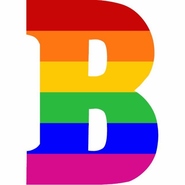 Rainbow Letter B Cutout (Front)