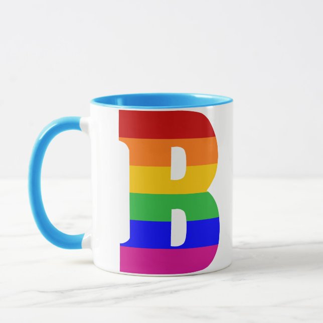 Rainbow Letter B Mug (Left)