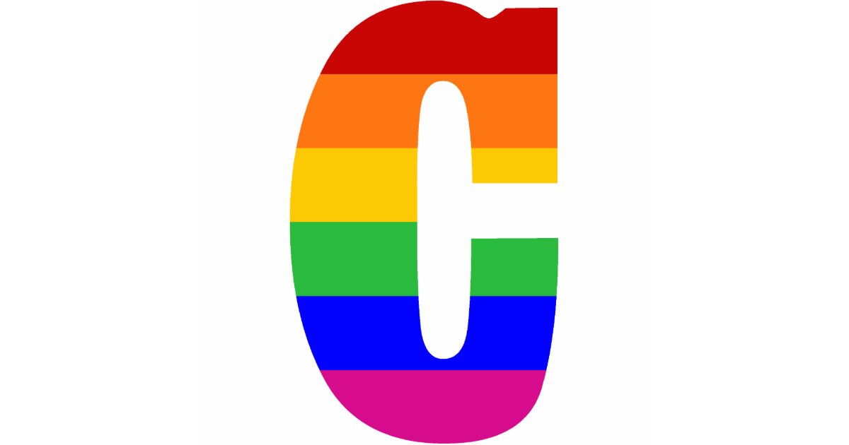 Rainbow Letter C Statuette