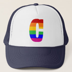Rainbow Letter C Trucker Hat
