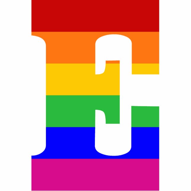 Rainbow Letter E Cutout (Front)