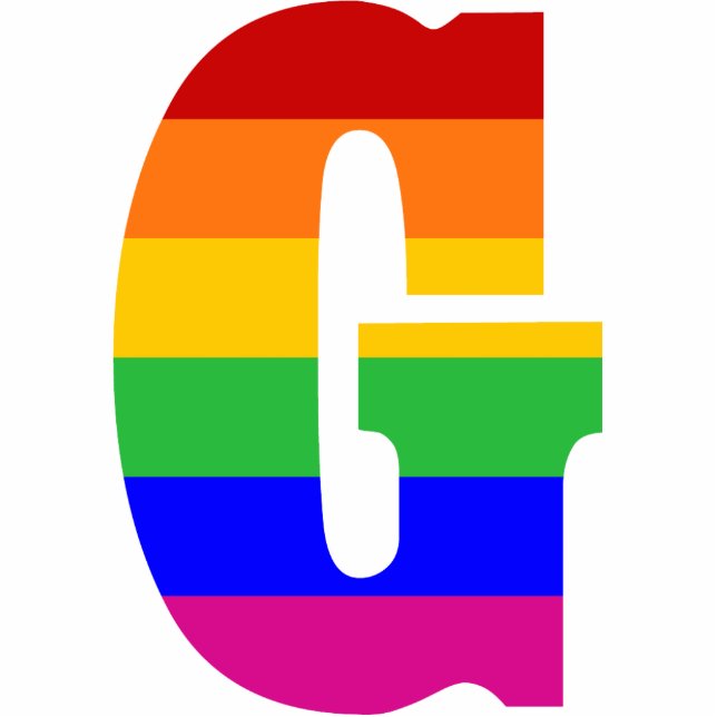 Rainbow Letter G Statuette (Front)