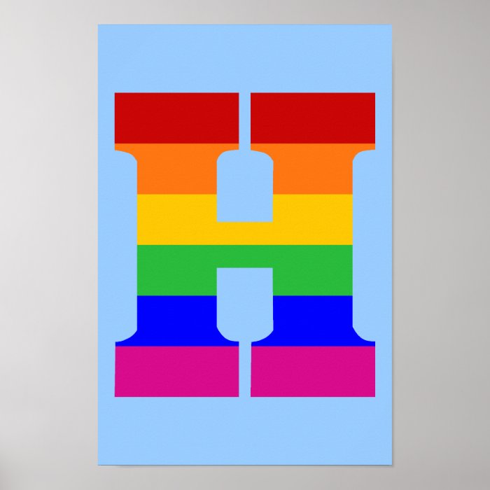Rainbow Letter H Print