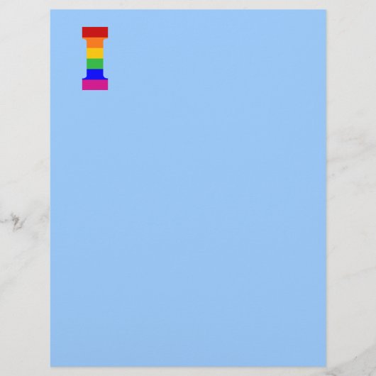 Rainbow Letter I (Front)