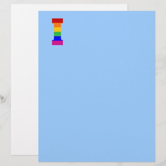 Rainbow Letter I (Front/Back)