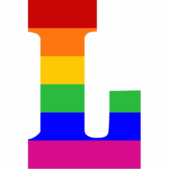 Rainbow Letter L Statuette (Front)