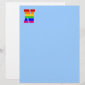 Rainbow Letter N (Front/Back)
