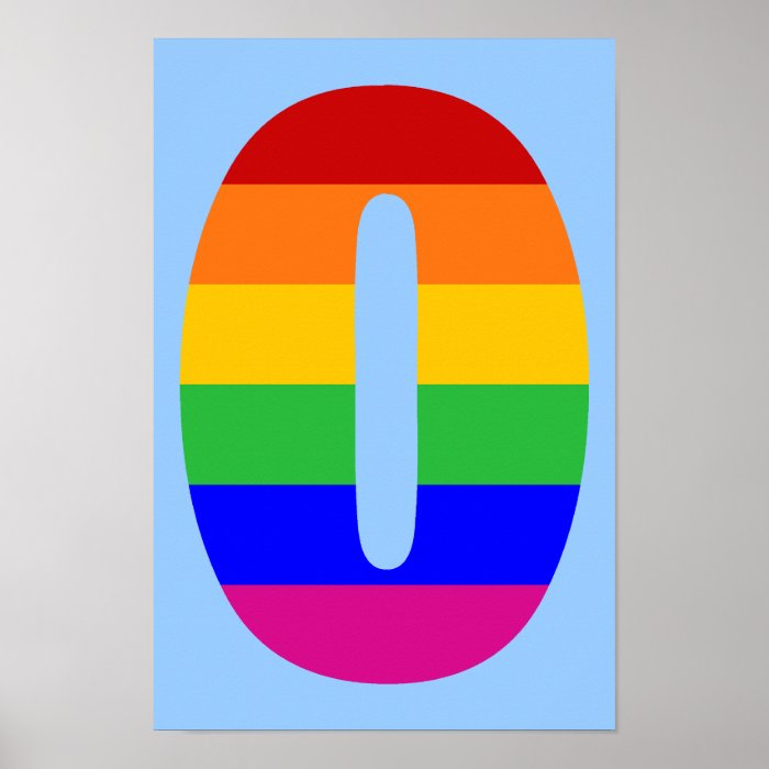 Rainbow Letter O Print