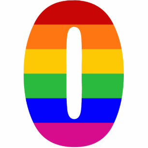 Rainbow Letter O Statuette