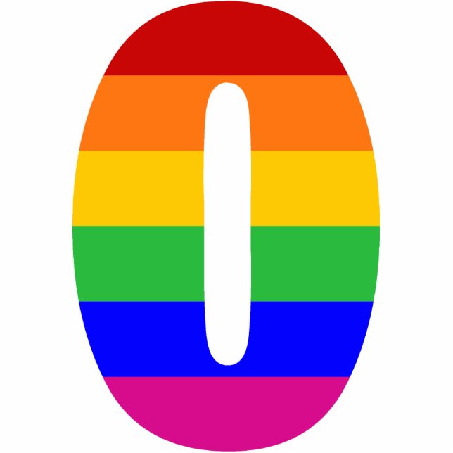 Rainbow Letter O Statuette (Front)