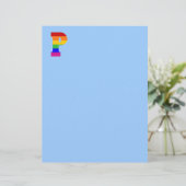 Rainbow Letter P (Standing Front)