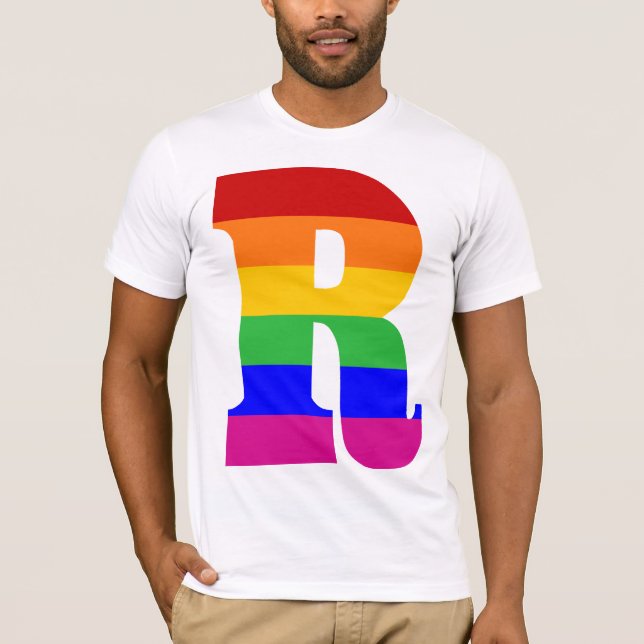 Rainbow Letter R T-Shirt (Front)
