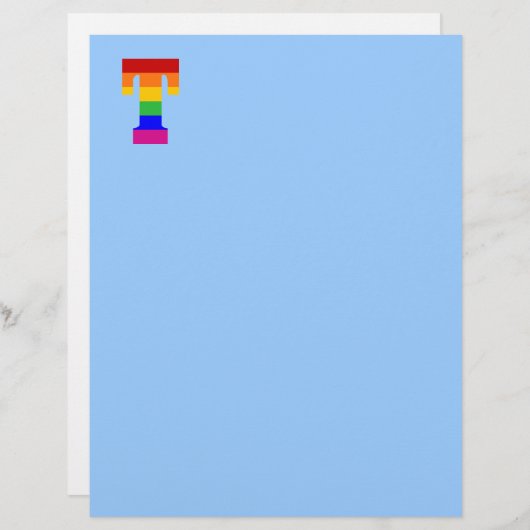 Rainbow Letter T (Front/Back)