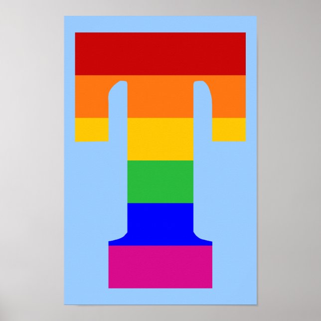 Rainbow Letter T Poster (Front)