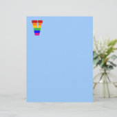 Rainbow Letter V (Standing Front)