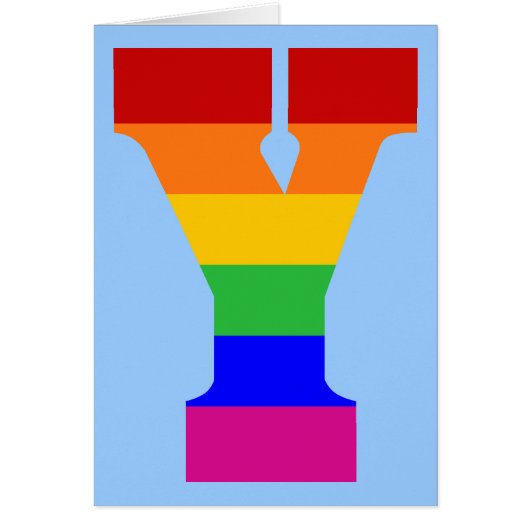 Rainbow Letter Y Cards (Front)