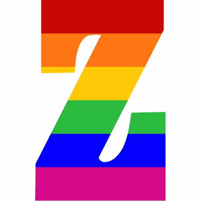 Rainbow Letter Z Cutout (Front)