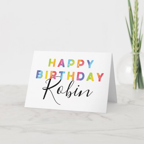 Rainbow Letters Simple Style Personalized Birthday