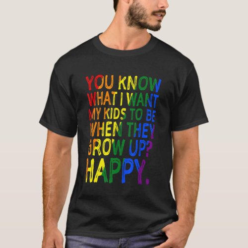 Rainbow Lgbt Awareness  Mom Dad Gay Pride Parents T_Shirt