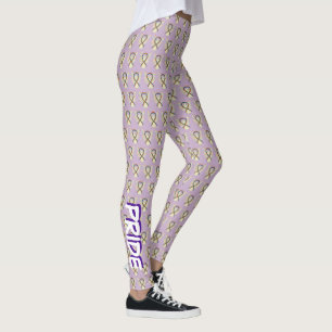 Rainbow LGBT Awareness Ribbon Custom Leggings