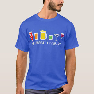 Rainbow LGBT drinking Celebrate diversity beer T-Shirt