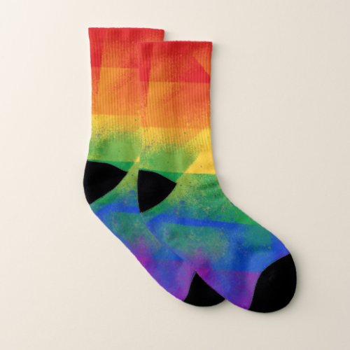 Rainbow LGBT Flag Colors Socks