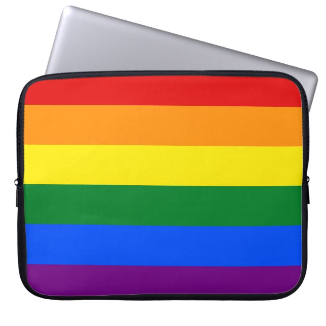 Rainbow (LGBT) Flag Laptop Sleeve (Front)