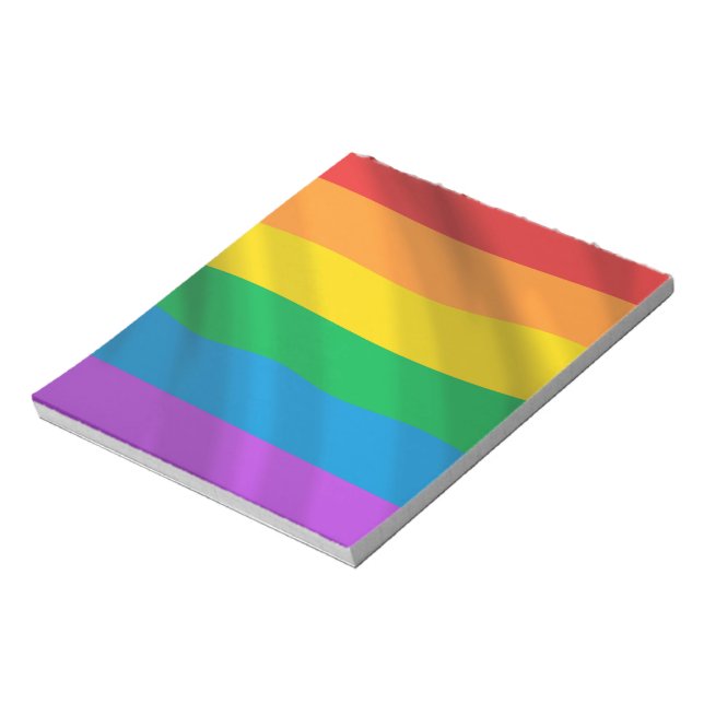 Rainbow LGBT Flag Notepad – Pride Stationery, LGBT (Rotated)