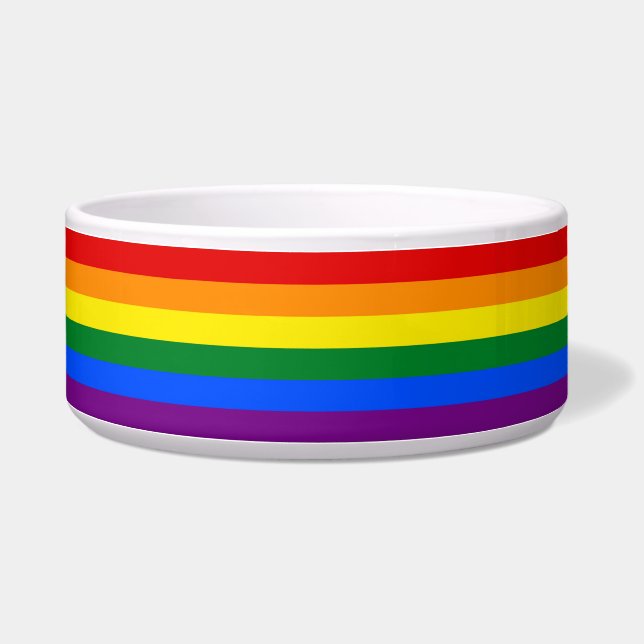 Rainbow LGBT Flag Pet Bowl (Left)