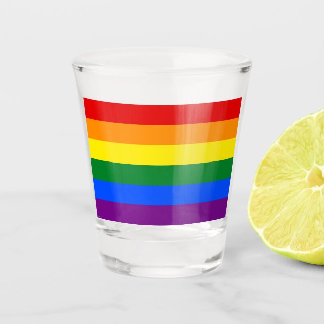 Rainbow (LGBT) Flag Shot Glass (Front)