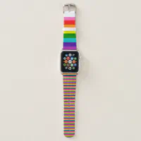 Rainbow LGBT gay flag Apple Watch Band Zazzle