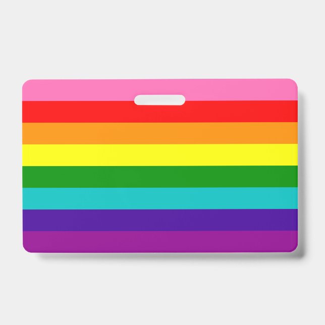 Rainbow LGBT gay flag Badge (Front)